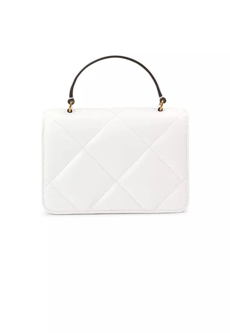 Mini Kira Diamond Quilt Top-Handle Chain Wallet