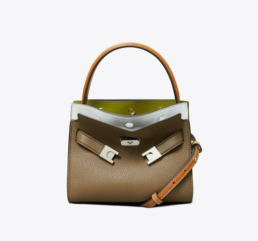 Petite Lee Radziwill Colorblock Pebbled Double Bag