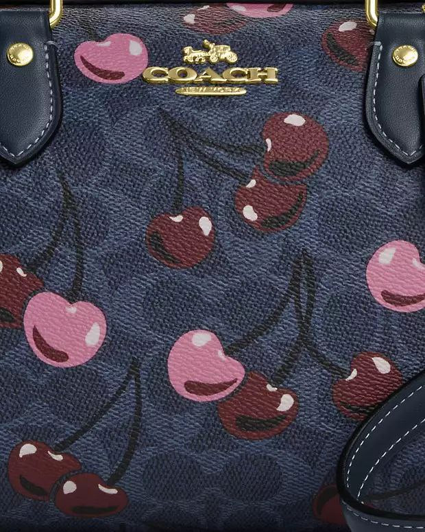 Coach Rowan Crossbody Bag In Signature Canvas With Cherry Print