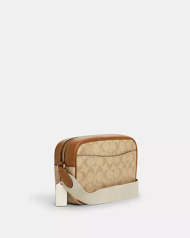 Jamie Camera Bag In Signature Canvas With Stripe coach