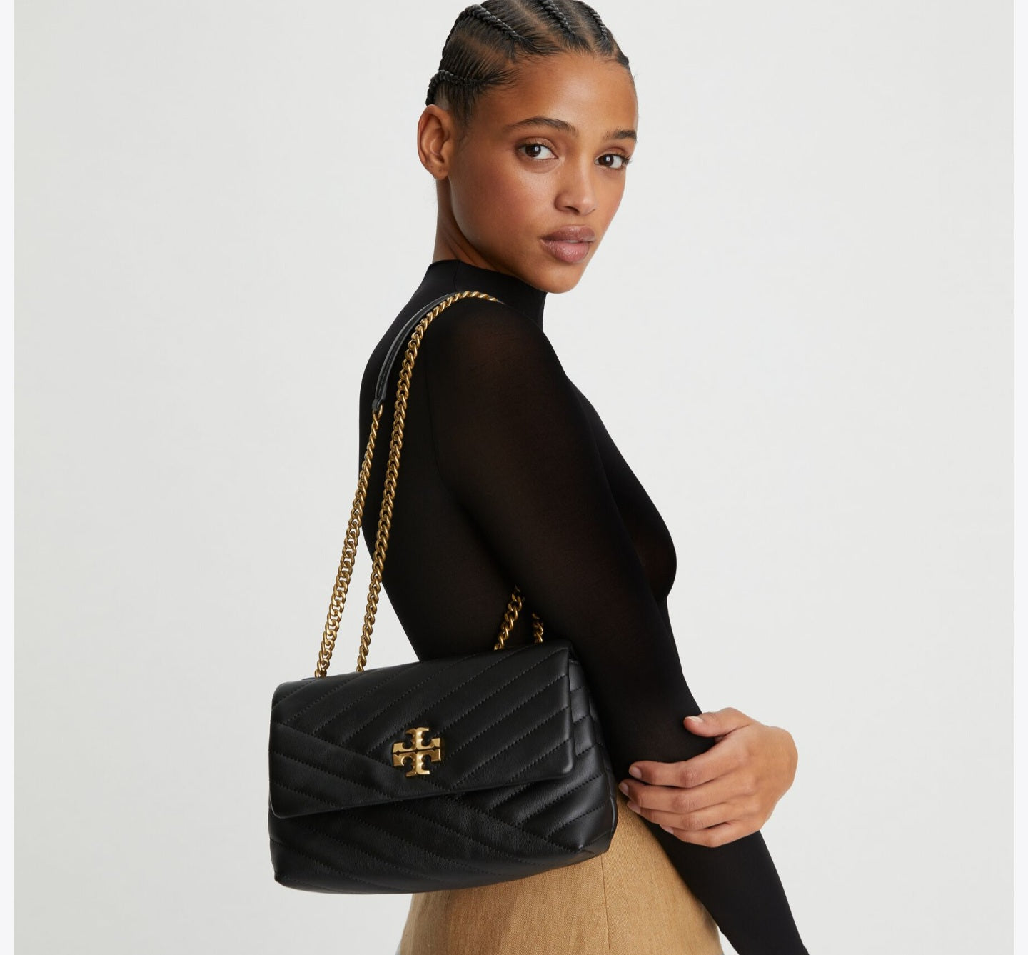 Small Kira Chevron Convertible Shoulder Bag