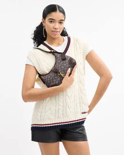 Hamptons Hobo Bag In Signature Jacquard 26