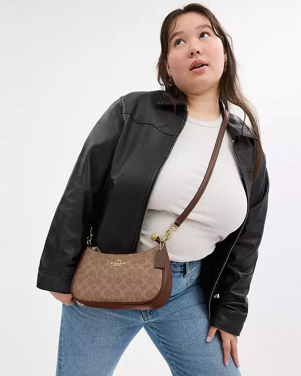 Teri Shoulder Bag In Signature Canvas coach