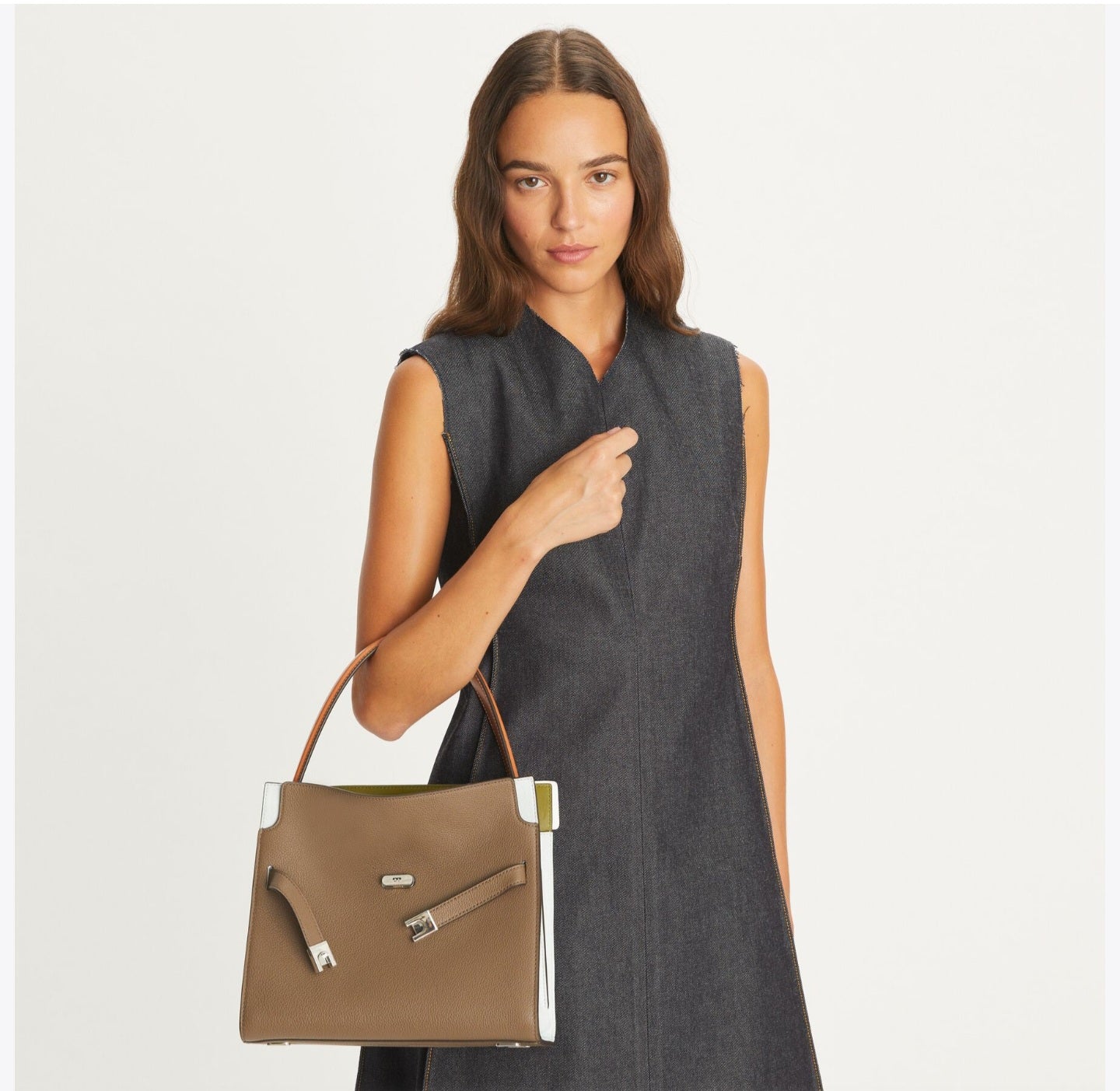 Small Lee Radziwill Pebbled Double Bag