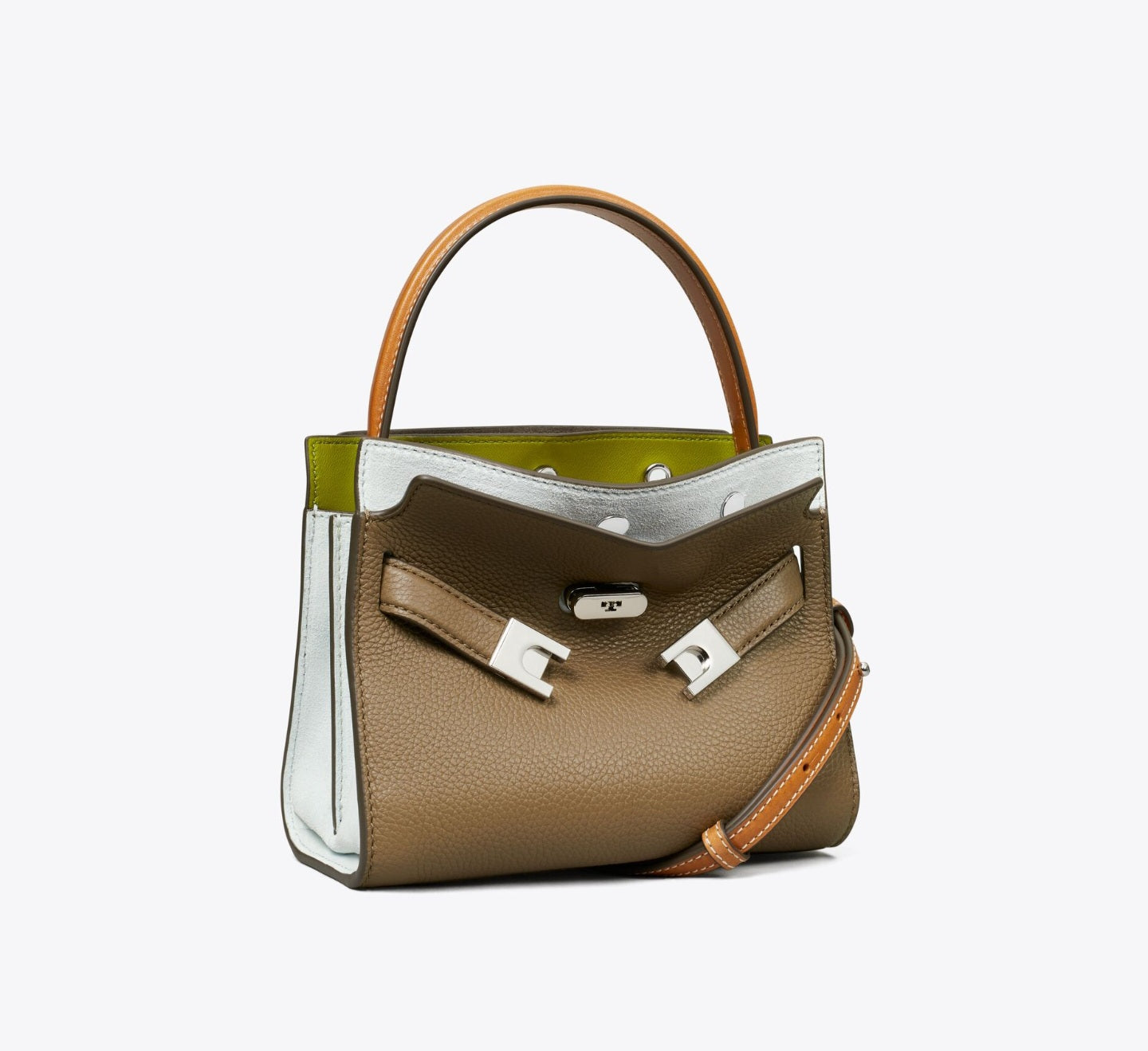 Petite Lee Radziwill Colorblock Pebbled Double Bag
