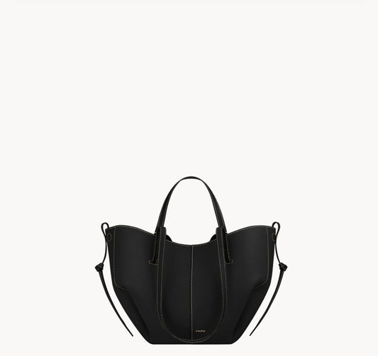 Cyme Mini
Edition Textured Black with Ecru Stitching