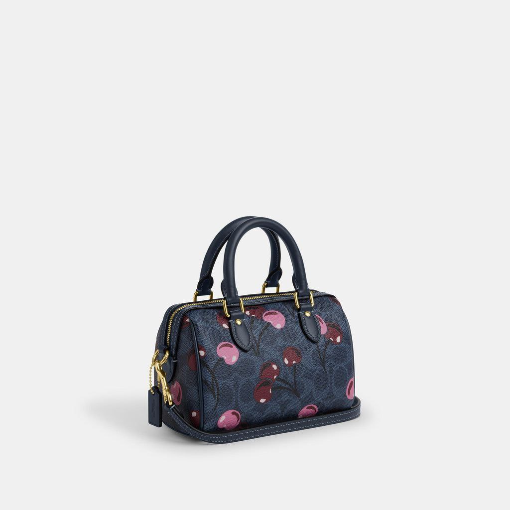 Mini Rowan Crossbody Bag In Signature Canvas With Cherry Print