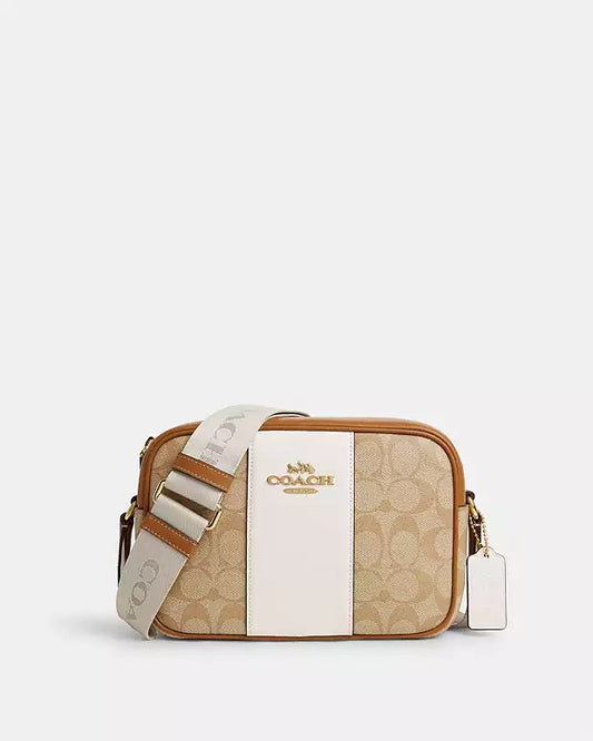 Jamie Camera Bag In Signature Canvas With Stripe coach