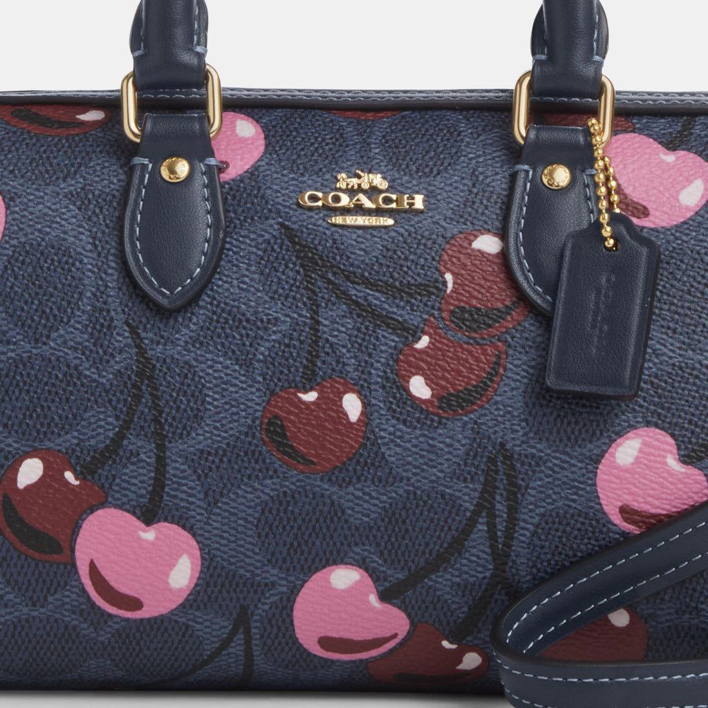 Mini Rowan Crossbody Bag In Signature Canvas With Cherry Print