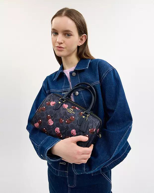 Coach Rowan Crossbody Bag In Signature Canvas With Cherry Print