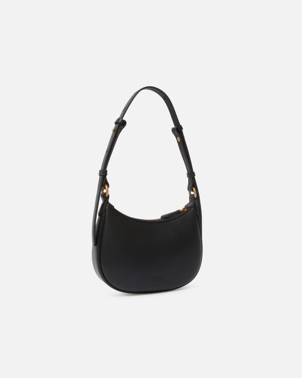 Half Moon baby leather shoulder bag