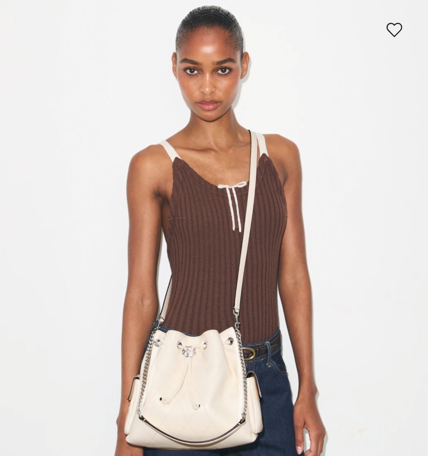 Charlie Quilted Drawstring Shoulder Bag small
