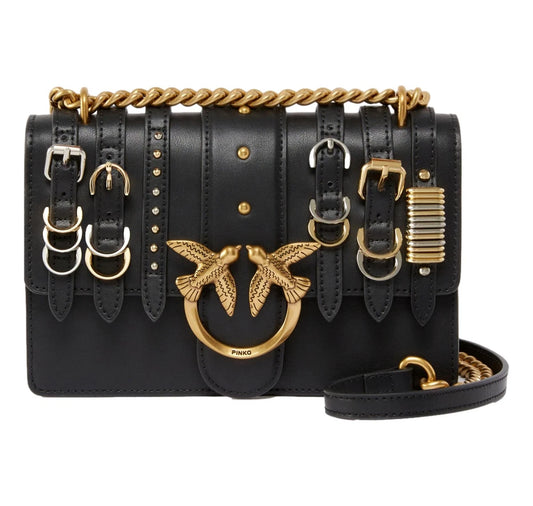 Love Bag small crossbody bag in leather with straps