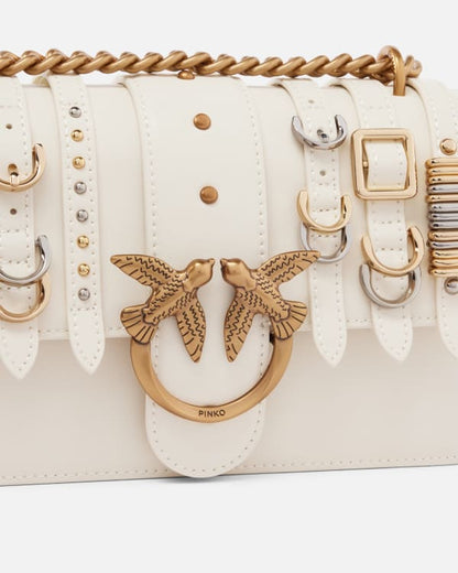 Love Bag small crossbody bag in leather with straps