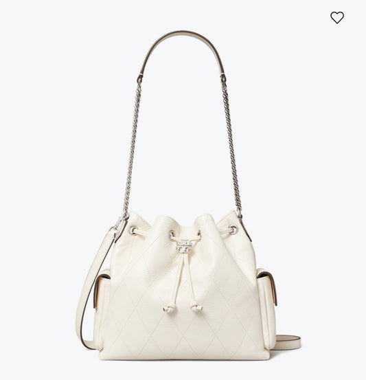Charlie Quilted Drawstring Shoulder Bag small