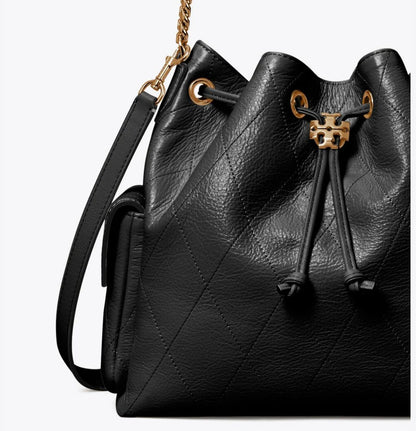 Charlie Quilted Drawstring Shoulder Bag small