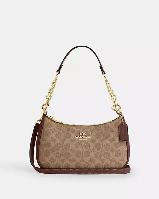 Teri Shoulder Bag In Signature Canvas coach