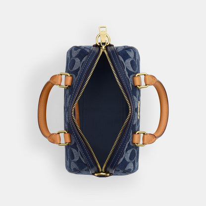 Mini Rowan Crossbody Bag In Signature Denim