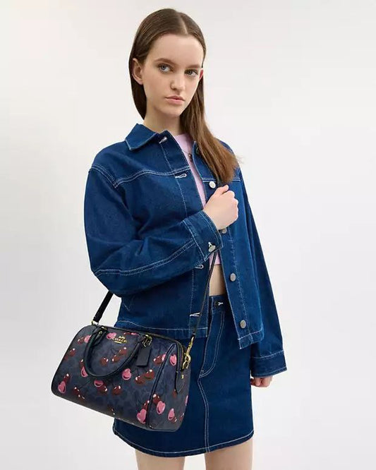 Coach Rowan Crossbody Bag In Signature Canvas With Cherry Print