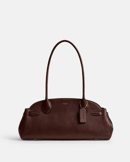 COACH
Empire carryall 34 glazed leather shoulder bag