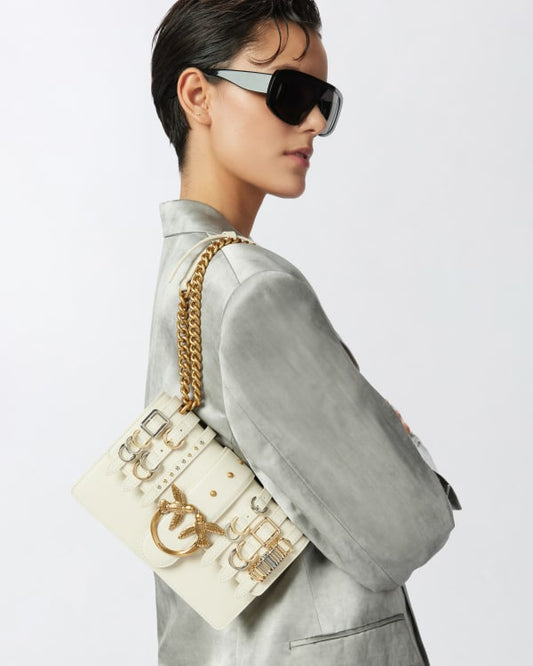 Love Bag small crossbody bag in leather with straps