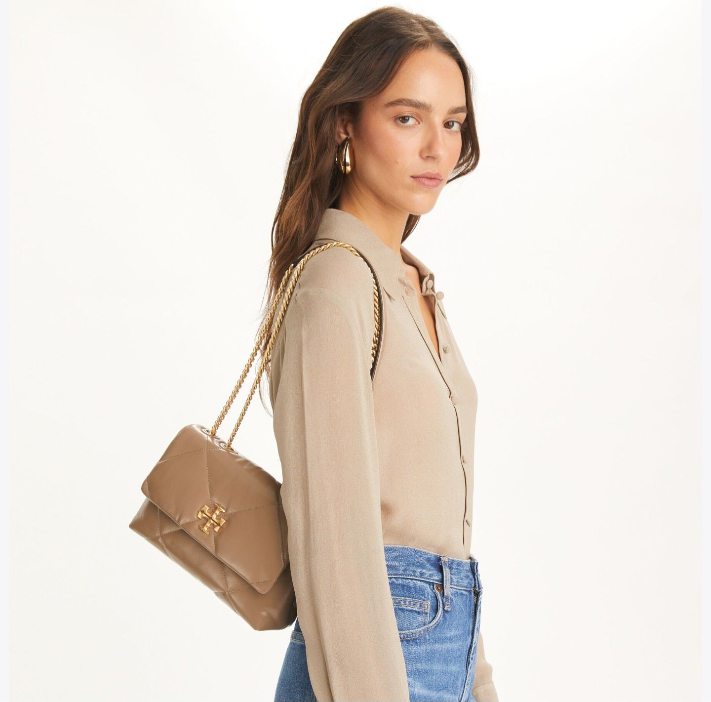 Small Kira Diamond Quilt Convertible Shoulder Bag