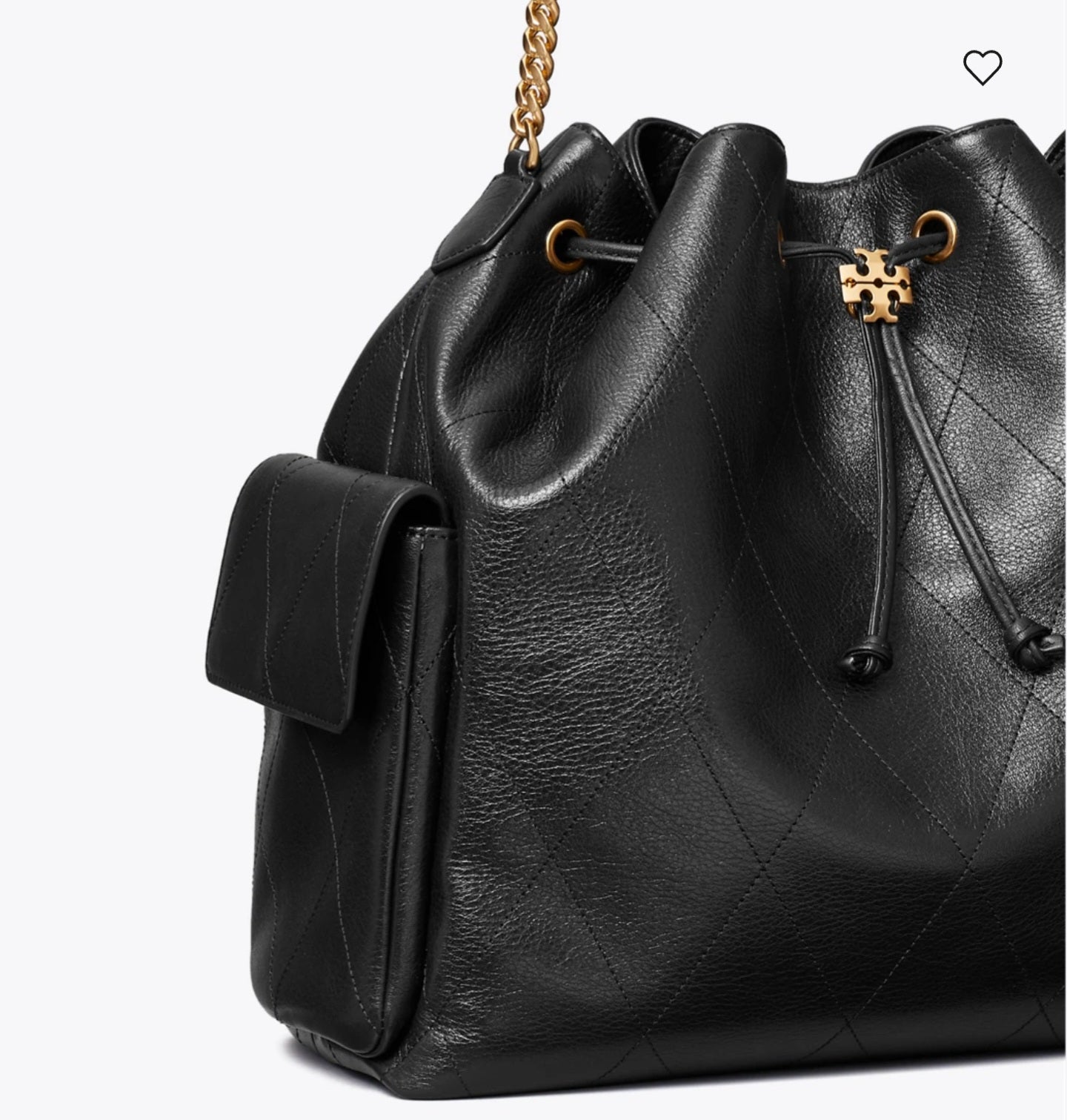 Large Charlie Quilted Drawstring Shoulder Bag