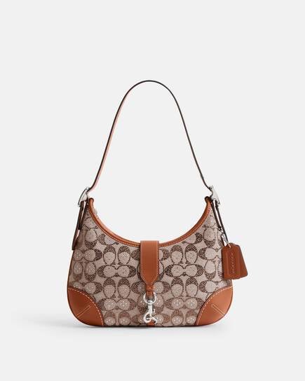 Hamptons Hobo Bag In Crystal Signature Jacquard 26