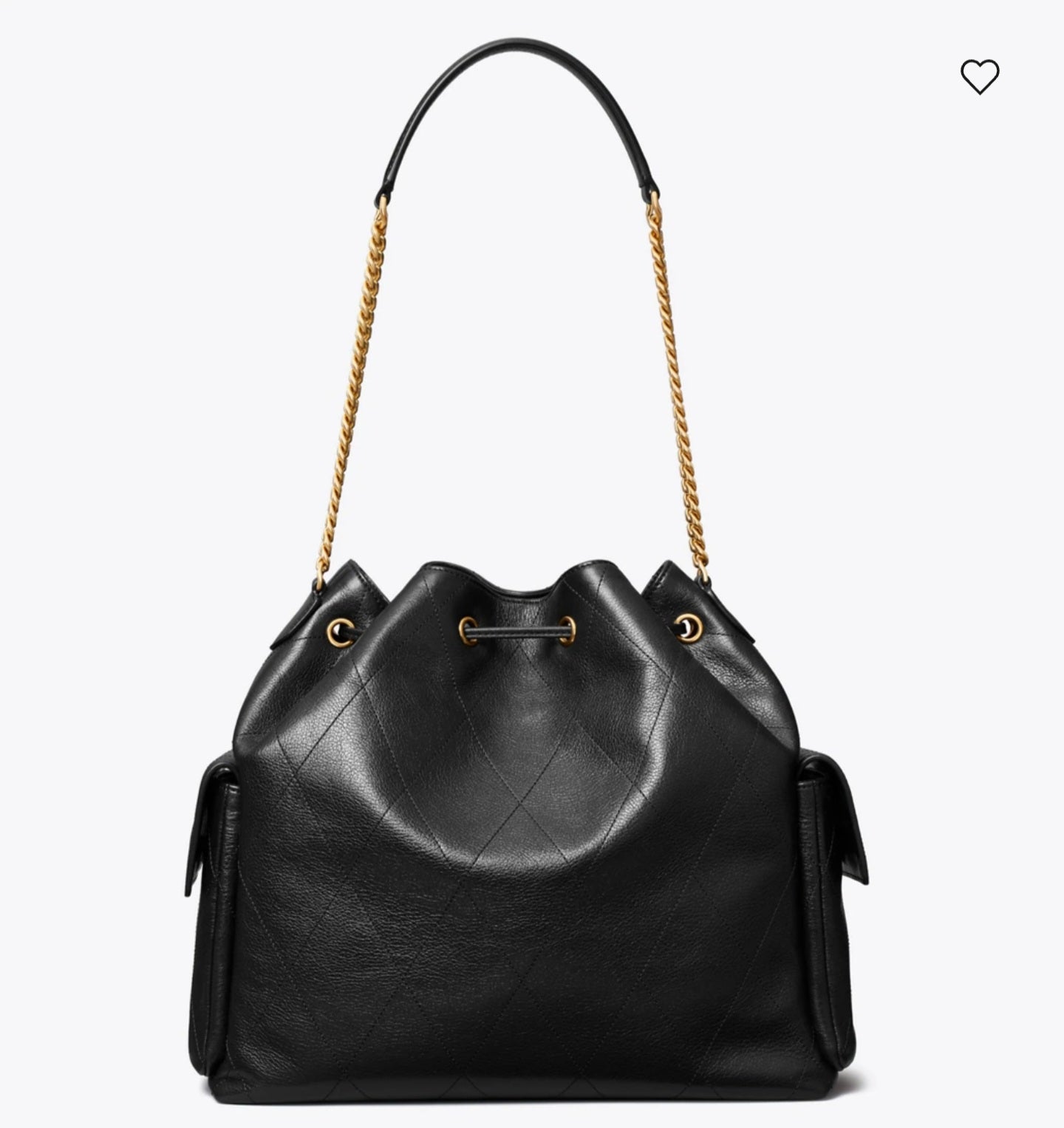 Large Charlie Quilted Drawstring Shoulder Bag