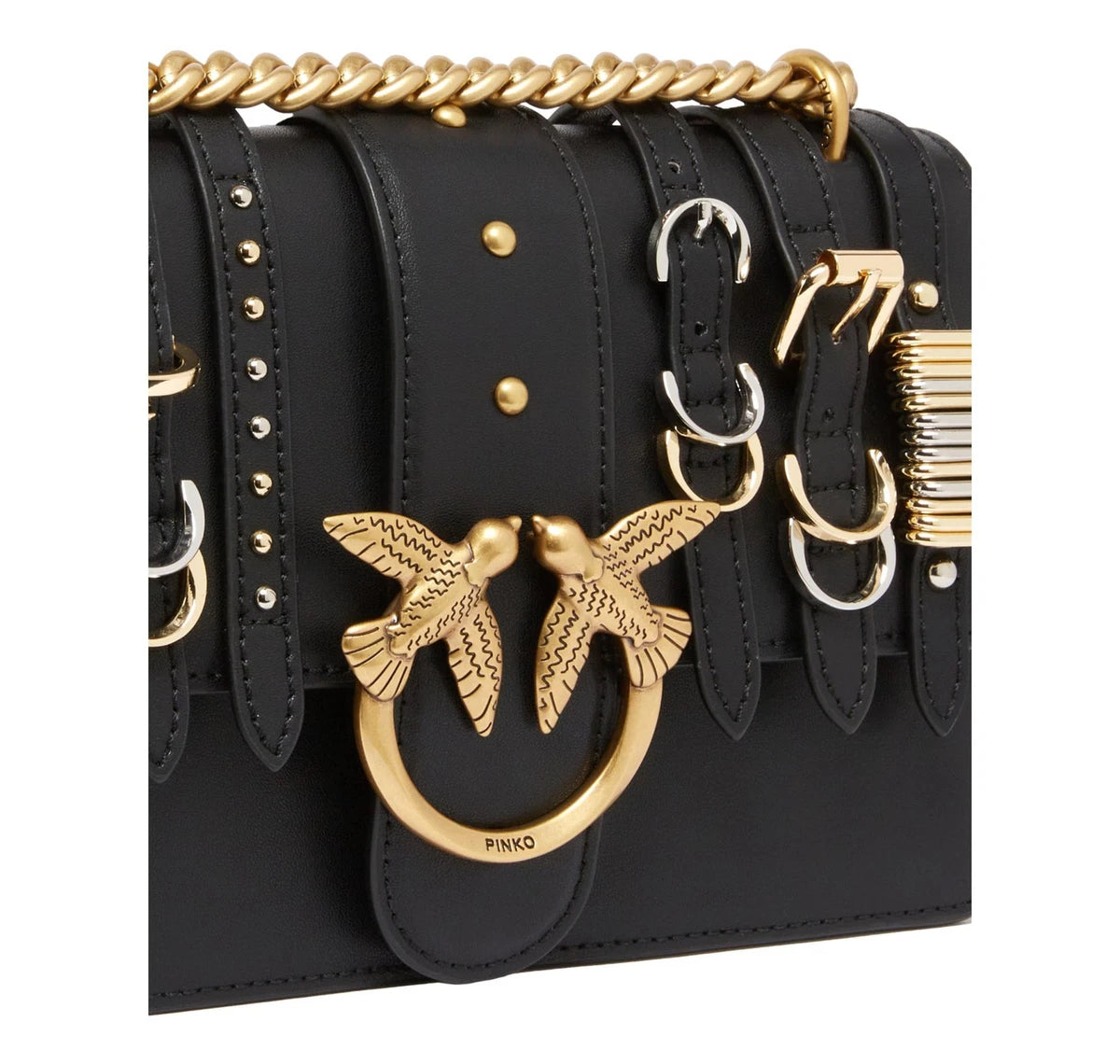 Love Bag small crossbody bag in leather with straps