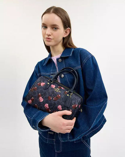 Coach Rowan Crossbody Bag In Signature Canvas With Cherry Print